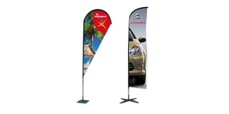 drapeau alu Signalétique, PLV