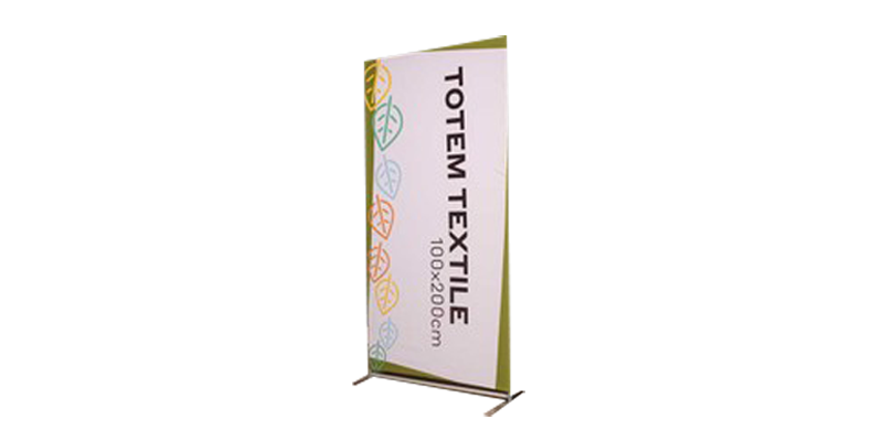 totem tubulaire tissu Signalétique, PLV